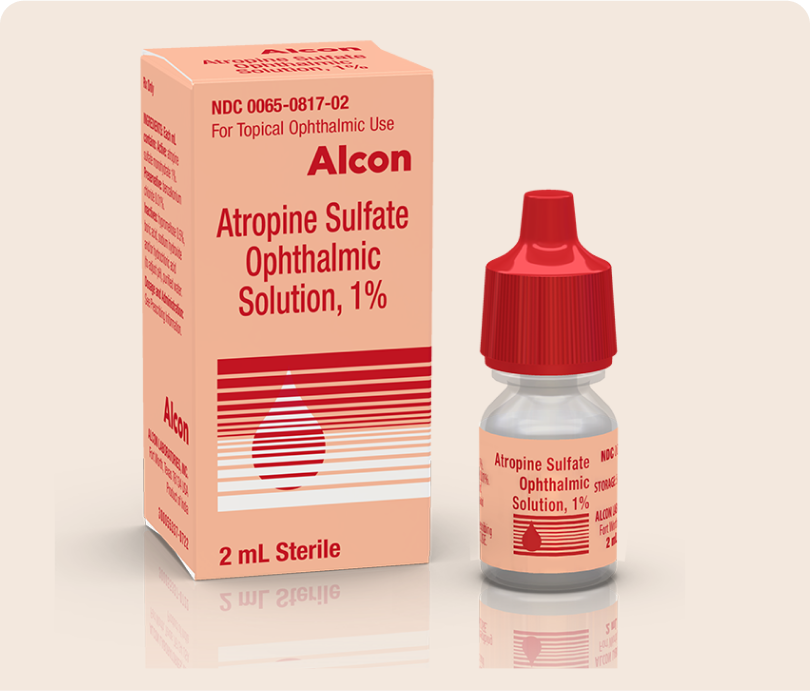 Alcon Atropine Sulfate Ophthalmic Solution 1% bottle with product box