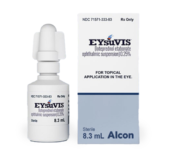 EYSUVIS® Drops and Box product shot