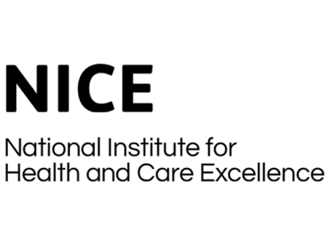 Official logo for NICE, National Institute for Health and Care Excellence