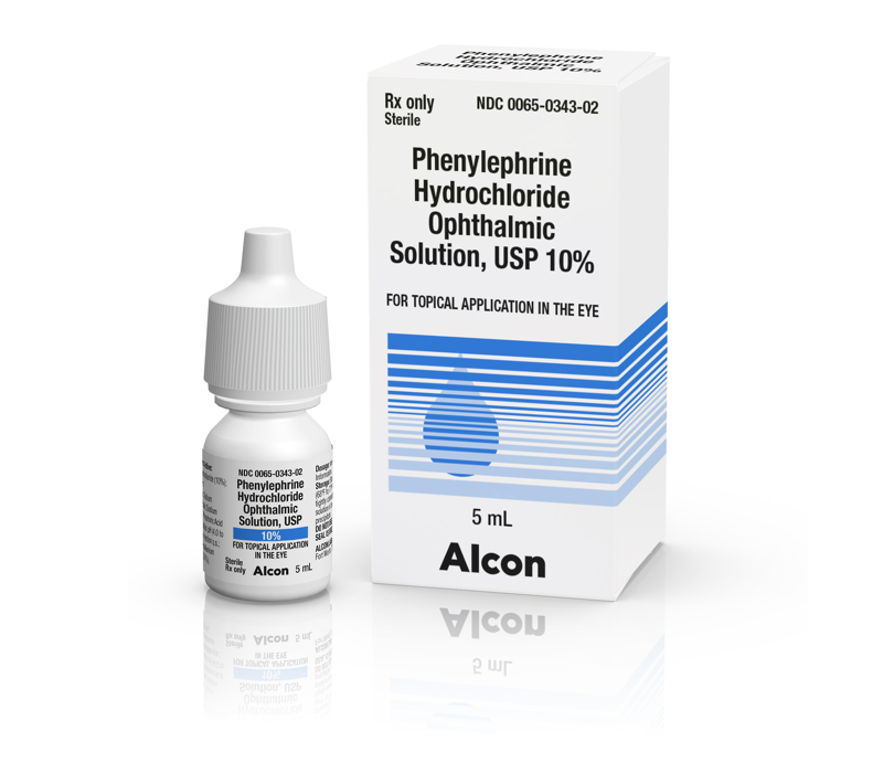 Alcon Phenylephrine Hydrochloride Ophthalmic Solution USP 10% bottle with product box