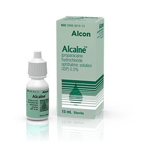 Alcon Alcaine (proparacaine hydrochloride) ophthalmic solution 0.5% bottle with product box