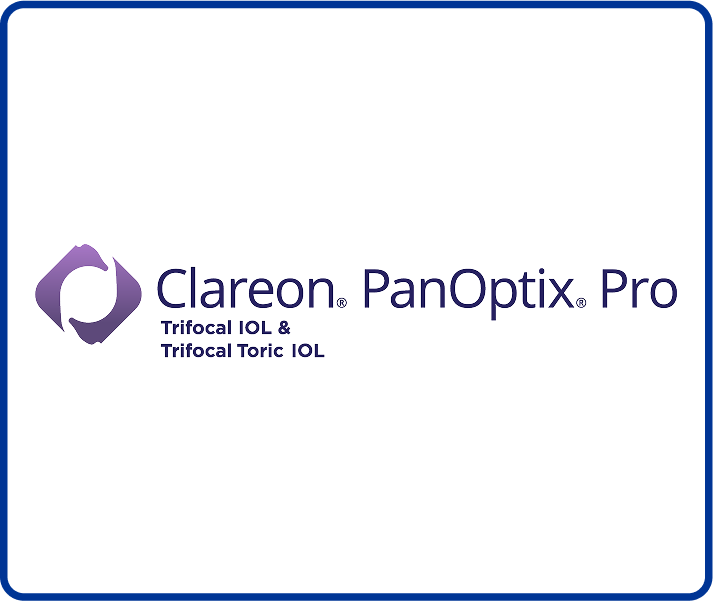 Official logo for Clareon PanOptix Pro, trifocal IOL and trifocal Toric IOL
