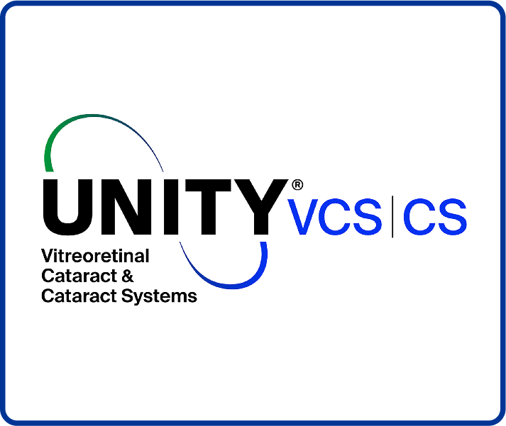 Official logo for Unity VCS / CS, vitreoretinal cataract and cataract systems