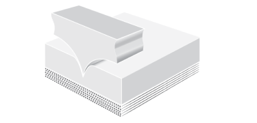 Computer-generated image displaying the concave shape of the FINESSE Flex Loop at the surface of the ILM.