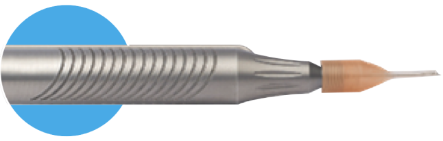 A product image of OZil Torsional handpiece with the INTREPID BALANCED Tip. 
