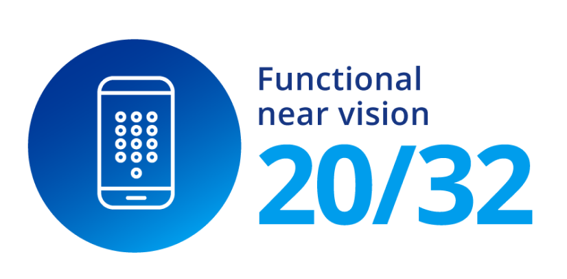 White icon of a cell phone appearing over a blue background.