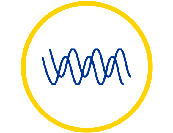 Ocular wavefront icon in yellow ring