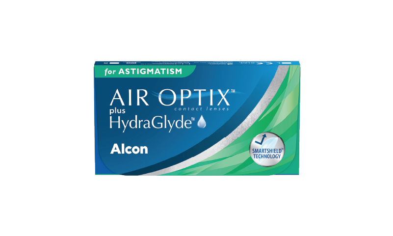 AIR OPTIX PLUS HYDRAGLYDE FOR ASTIGMATISM contact lens pack shot