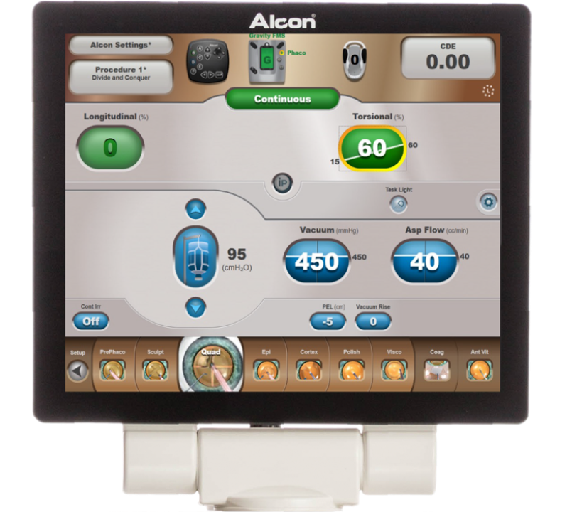 Een afbeelding van de grafische gebruikersinterface van het CENTURION Silver System. 