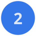Two icon on a blue background