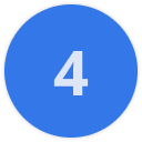 Four icon on a blue background