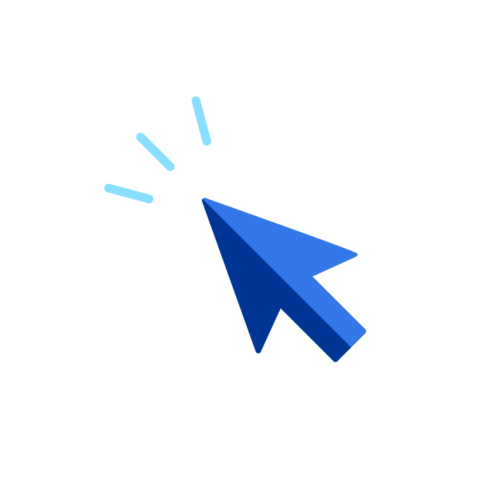 Cursor icon on a white background