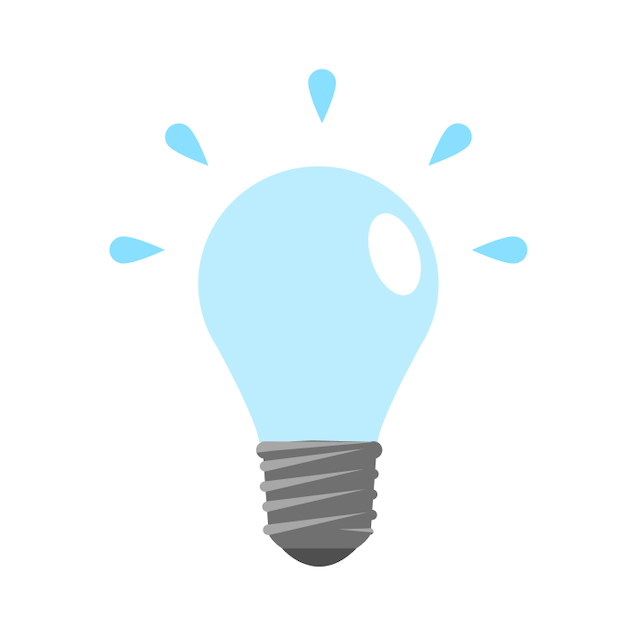 Light bulb icon on white background