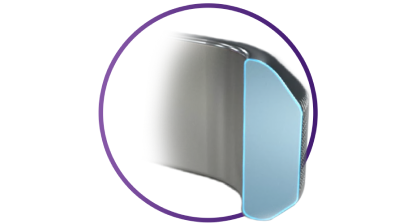 Close-up van de SHARKSKIN ILM Forceps die de lengte van de grijprand toont.