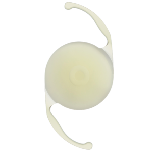 Een abeelding van de AcrySof IQ Vivity IOL.  