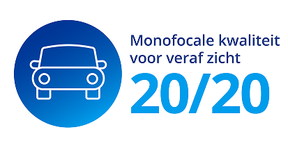 Wit pictogram van een auto die verschijnt over een blauwe achtergrond.