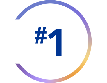 Cirkelgrafiek met de tekst “#1”