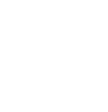 Een wit logo van twee tandwielen achter een stopwatch.