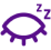 Icon showing tired eyes