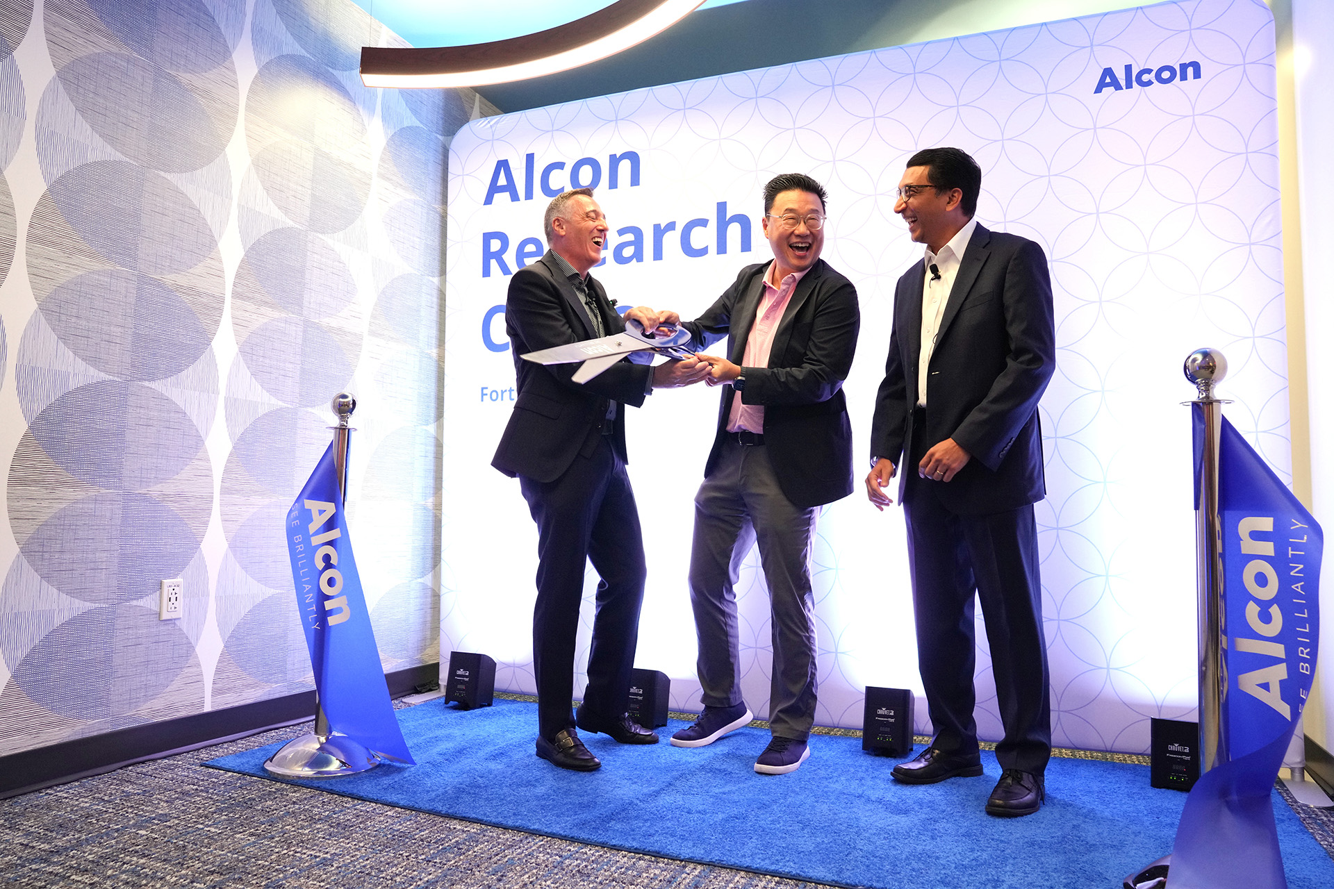 Ribbon cutting ceremony for Alcon Research Clinic