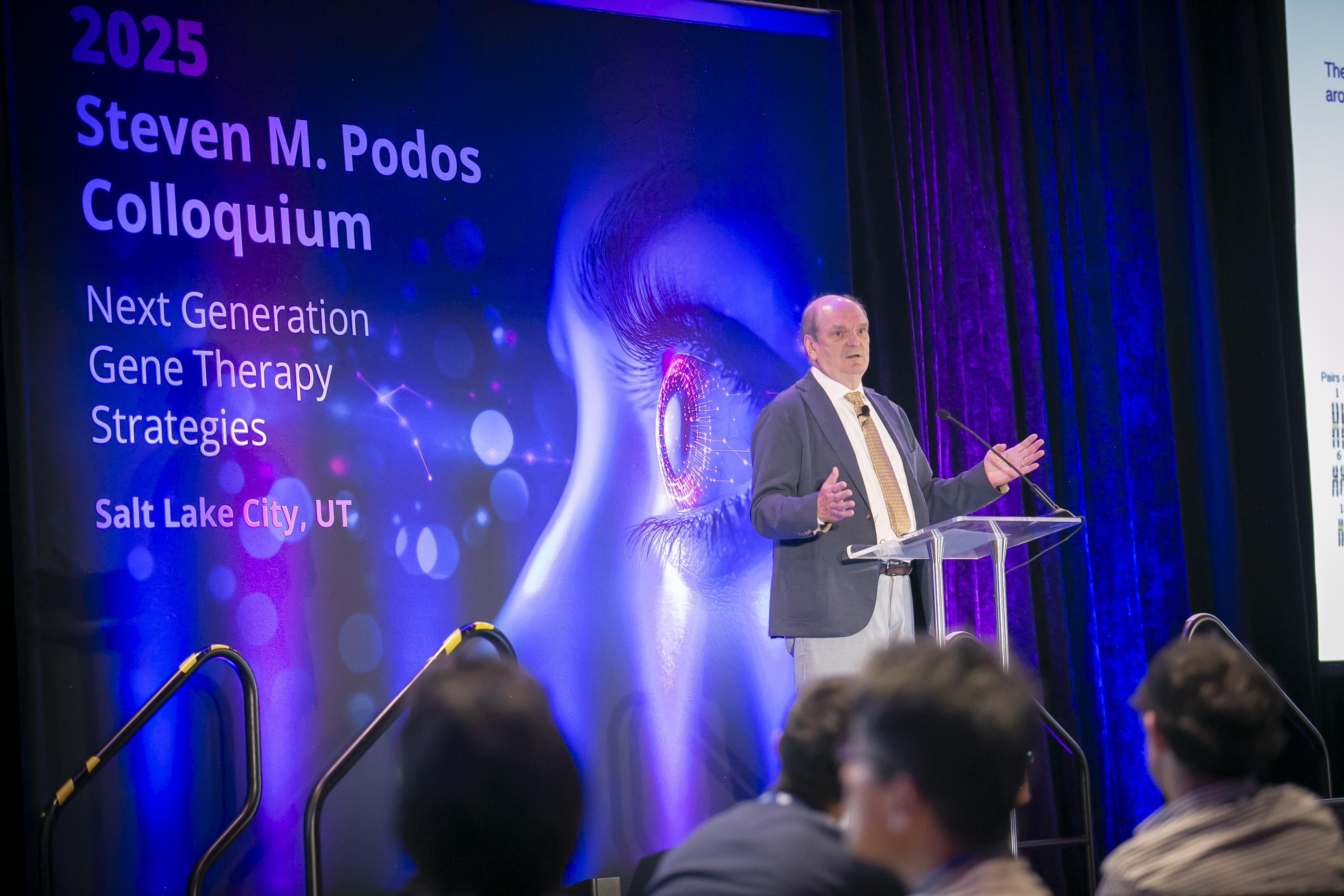 Dr. Krzysztof Palczewski presenting at 2025 Steven M. Podos Colloquium