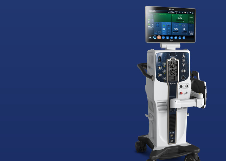 Sistema Unity Vision da Alcon para cirurgia de catarata e vítreo-retiniana