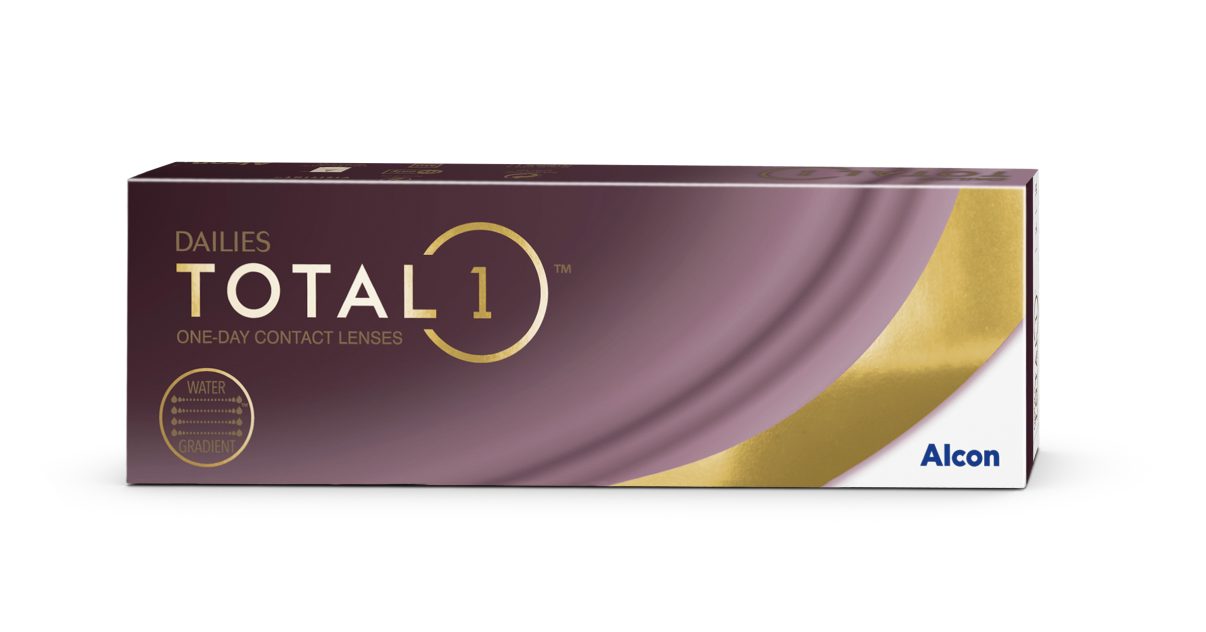 Dailies Total1 One-Day Contact Lenses product box by Alcon
