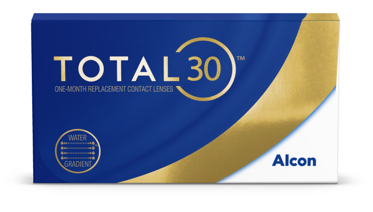 Total30 One-Month Replacement Contact Lenses product box by Alcon