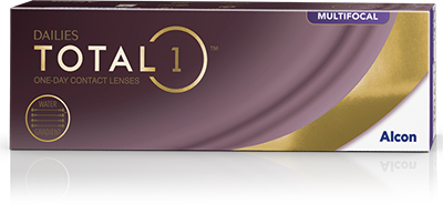 Dailies Total1 Multifocal daily disposable contact lens box by Alcon