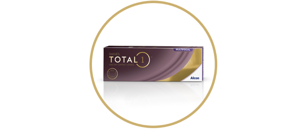 Product boxes for Dailies Total1 for Astigmatism, Dailies Total1 Multifocal, and Dailies Total1 daily disposable contact lenses